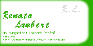 renato lambert business card
