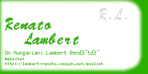 renato lambert business card